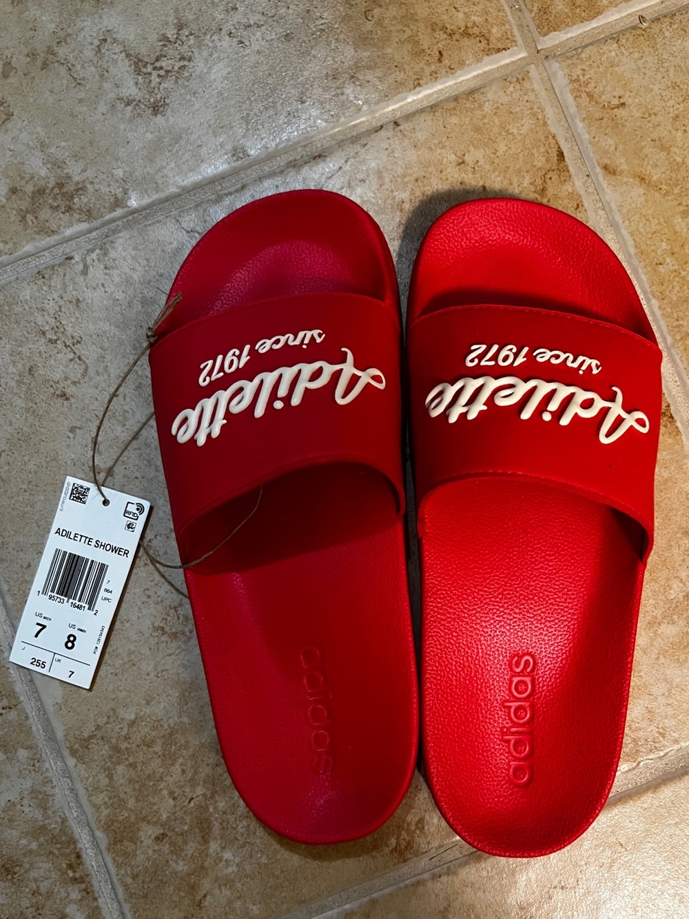Adidas Women’s Red Slide Sandals